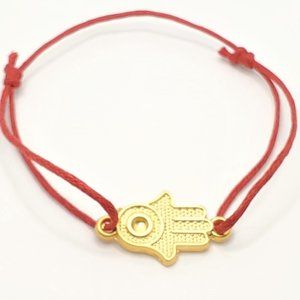 Adjustable Red string Hamsa bracelet